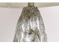 Chic Pair Of Silvered Faux Bois Table Lamps