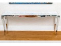 Sleek Marble And Chrome Console Table