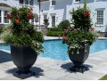 Pair Of Frontage Neoclassical Style Resin Footed Planters