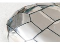Resin And Stainless Steel Panels Pebble Form Cocktail Table