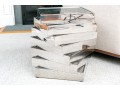 Chic Chrome Spiral Stacked End Table