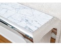Sleek Marble And Chrome Console Table