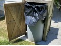 Country Casual Teak Garbage Can Container