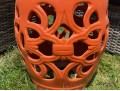 A Chinese Vibrant Orange Finished Ceramic Garden Stool