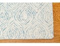High Quality Contemporary Blue And White Runner Rug, 11'-5