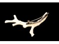 Beautiful White Branch Coral Brooch With 800 Silver Hardware