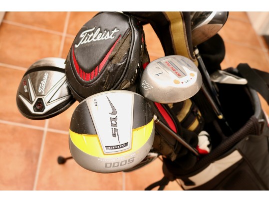 Complete Titleist Golf Set – Bag With Mixed Clubs From TaylorMade, Cobra, Nike, Mizuno & More
