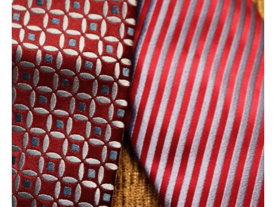 Set Of 2 Charvet, Place Vendôme, Paris Silk Ties