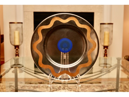 Kosta Boda Cosmos Art Glass Plate By Ann Wärff