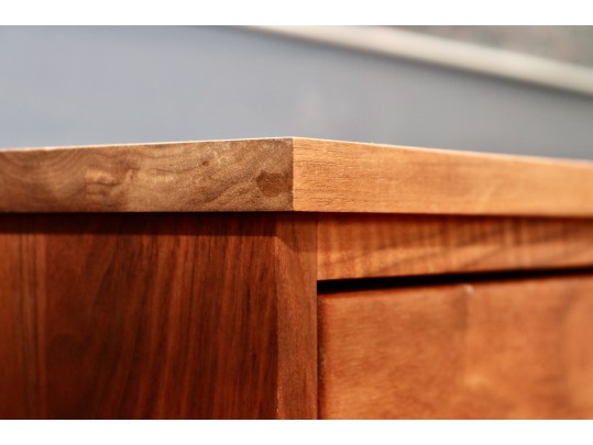 Room & Board  Six-Drawer Dresser In Cherry With Blackened Steel Base