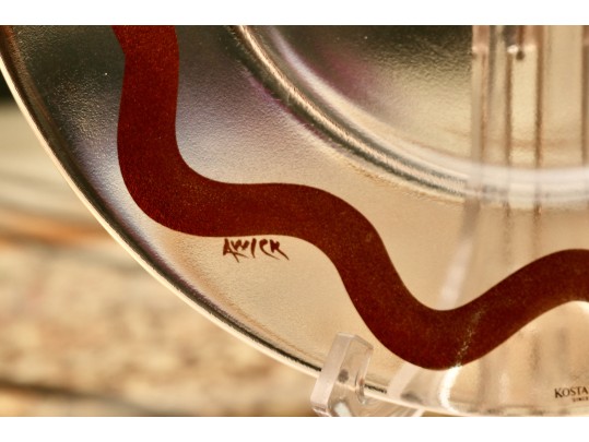 Kosta Boda Cosmos Art Glass Plate By Ann Wärff