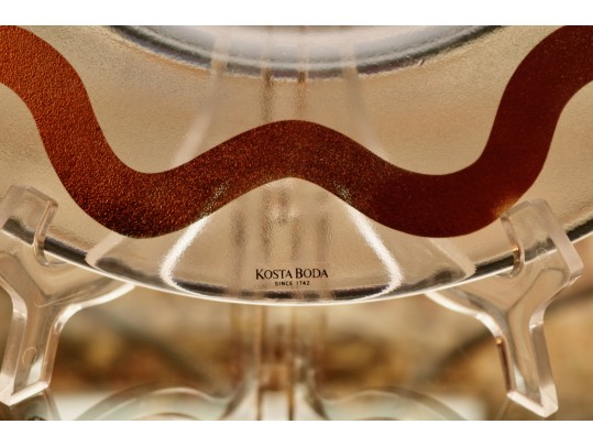 Kosta Boda Cosmos Art Glass Plate By Ann Wärff