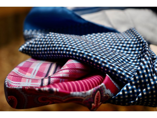 Set Of 2 Designer Pocket Squares – Ermenegildo Zegna & Multi-Patterned Silk