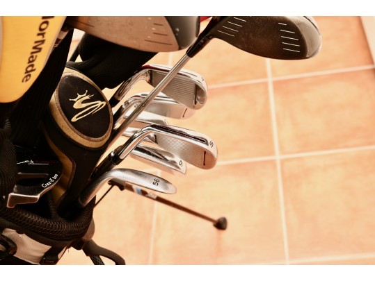 Complete Titleist Golf Set – Bag With Mixed Clubs From TaylorMade, Cobra, Nike, Mizuno & More