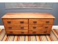 Room & Board  Six-Drawer Dresser In Cherry With Blackened Steel Base