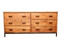 Room & Board  Six-Drawer Dresser In Cherry With Blackened Steel Base