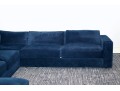 West Elm Luxe Deep Blue Modular 4 Pc Performance Velvet Sectional Sofa 