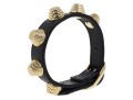 Balenciaga Arena Giant Stud Black Leather With All-Gold Hardware Bracelet