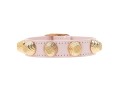 Balenciaga Arena Giant Stud Pink Leather With All-Gold Hardware Bracelet