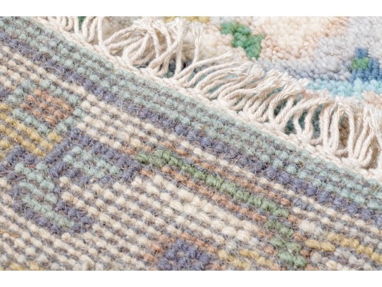 Hand Knotted Wool Indo-Oushak Runner, 12' X 2'-7