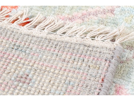 Hand Knotted Wool Oushak Runner, 7’-11