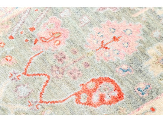 Hand Knotted Wool Oushak Runner, 7’-11