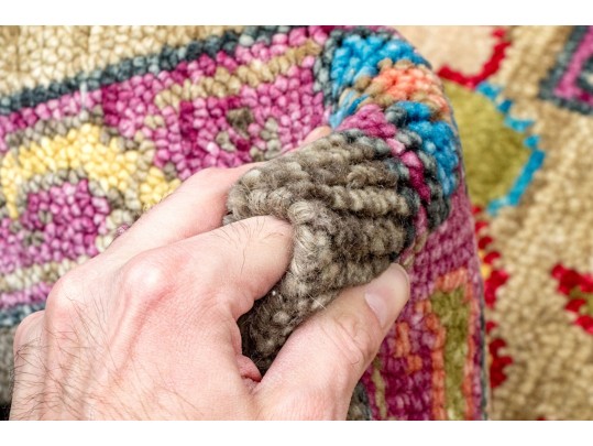 Plush Indian Oushak Hand Knotted Wool Carpet - 8' 1