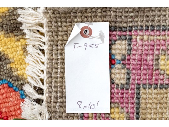 Plush Indian Oushak Hand Knotted Wool Carpet - 8' 1