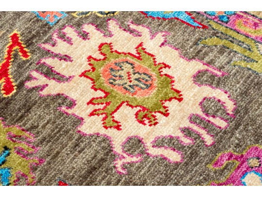 Plush Indian Oushak Hand Knotted Wool Carpet - 8' 1