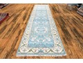 Hand Knotted Wool Indo-Oushak Runner, 12' X 2'-7