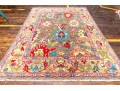 Plush Indian Oushak Hand Knotted Wool Carpet - 8' 1