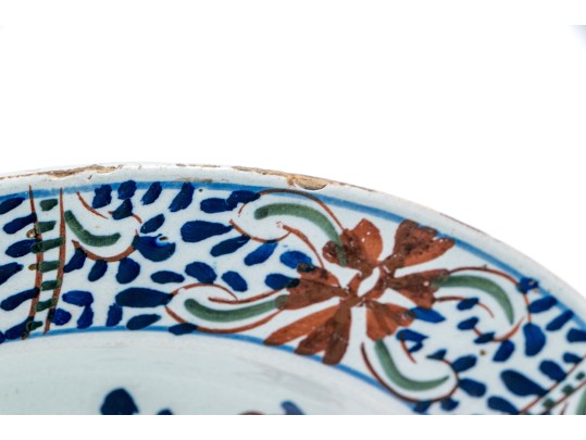18th/19th Century Dutch Delft Hand-Painted Plate