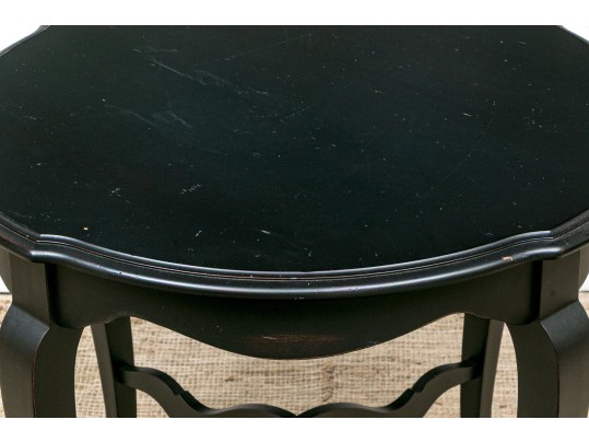 Ethan Allen Back Finished Accent Table