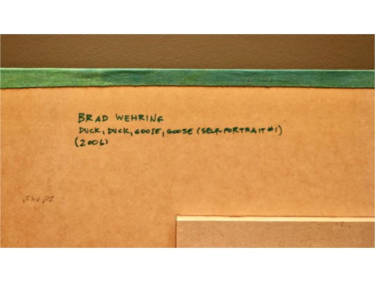 Brad Wehring Duck, Duck, Goose, Goose Self-Portrait 1 2002 Mixed Media On Canvas