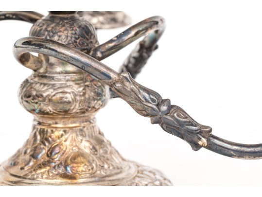 Pair Of Webster Antique Silverplate Candelabra