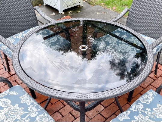 Metal & Resin Wicker 5 Piece Outdoor Dining Set