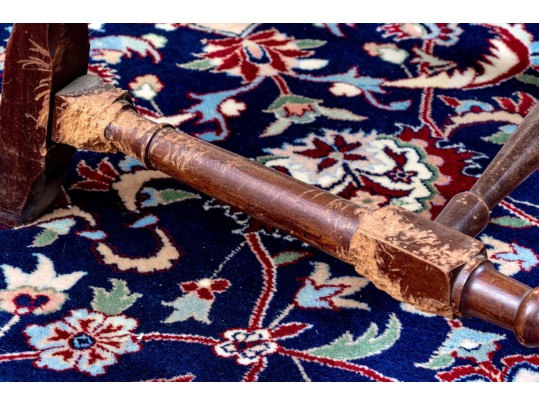 Set Of Six Mahogany Queen Ann Style Dining Chairs