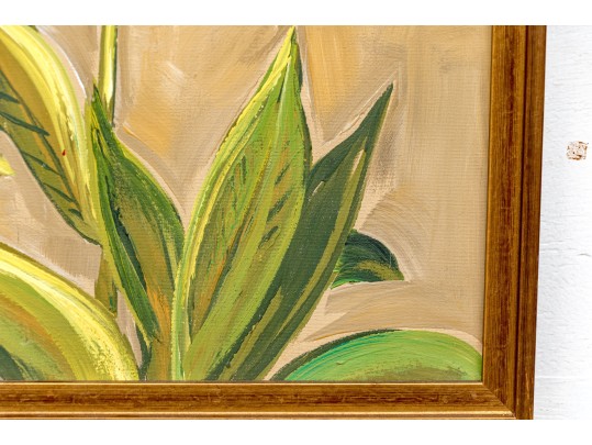 Signed, Oil On Canvas, Lillies In Bloom