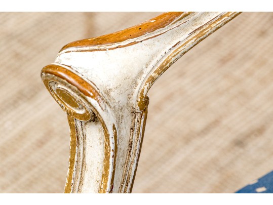 Pair Of Vintage Neoclassical Style Paint Decorated Armchairs 