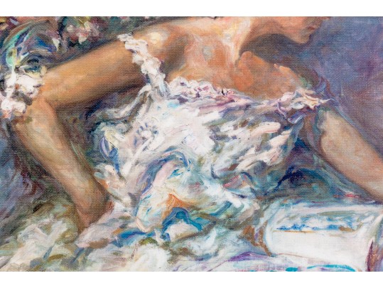 After Jose Royo, Color Print After An Oil Painting, Poemas