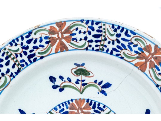 18th/19th Century Dutch Delft Hand-Painted Plate
