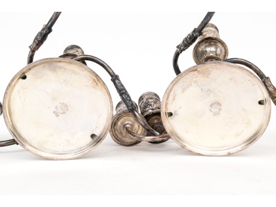 Pair Of Webster Antique Silverplate Candelabra
