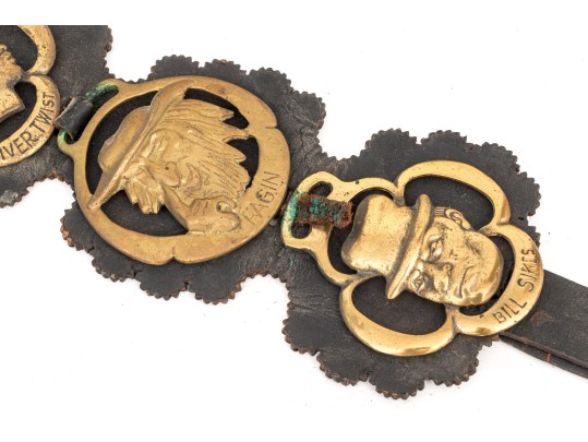 Vintage Horse Brasses On Leather Strap