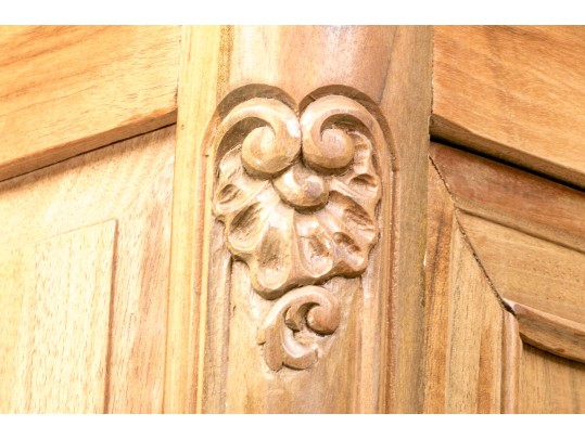 Louis XV Style Country Chic Corner Chimney Cabinet