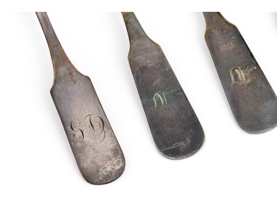 Set Of Six Antique Coin Silver Teaspoons    3.50 Troy Ozs. 