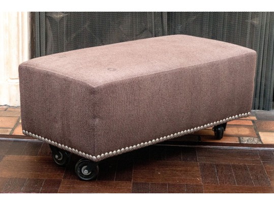Upolstered Bench Or Ottoman On Large Casters