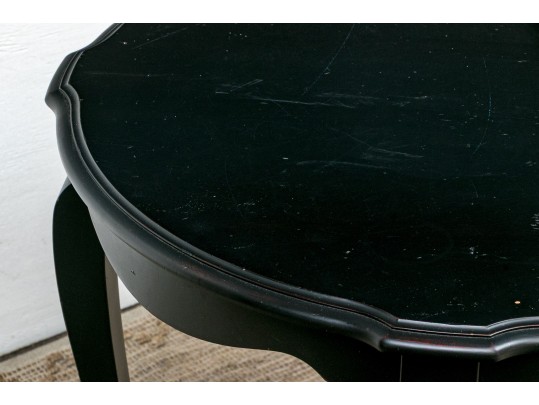 Ethan Allen Back Finished Accent Table