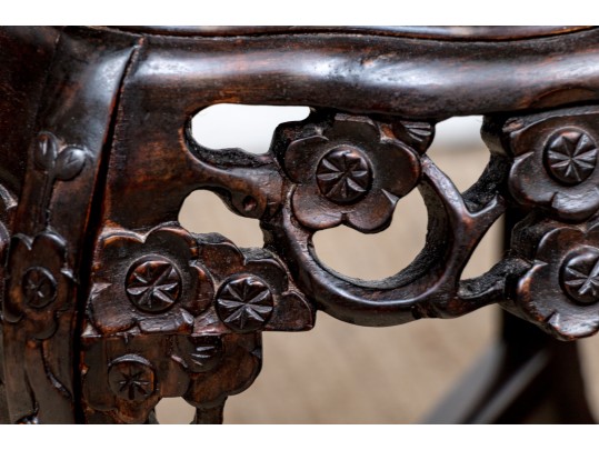 Pair Of Chinese Marble Top Stands