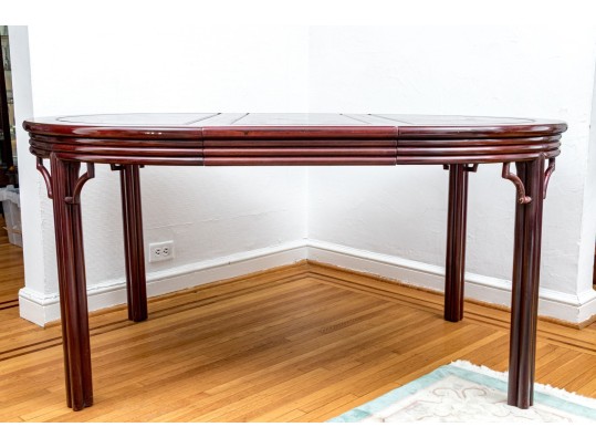 Vintage Rosewood Oval Dining Table With Two Extension Leaves