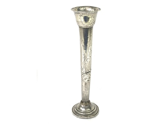 Collection Of Weighted Sterling Silver Candleholders, Compote & Bud Vase